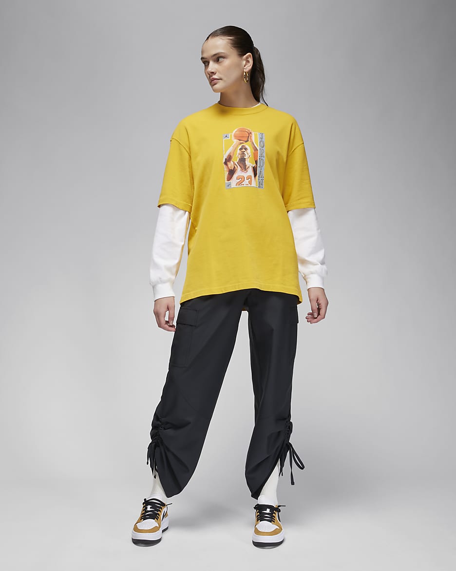 Tee shirt nike jaune jordan online